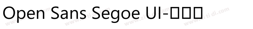 Open Sans Segoe UI字体转换